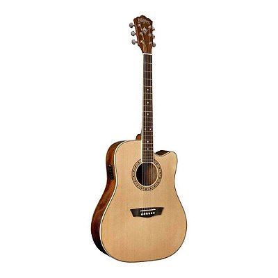 Violão WASHBURN WD10CE eletro acústico natural
