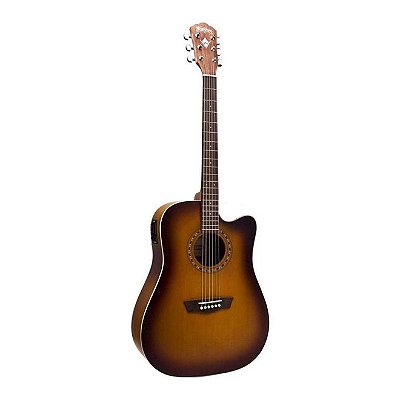 Violao Washburn WD7SCEATBM Sunburst Dradnought aco Cutway