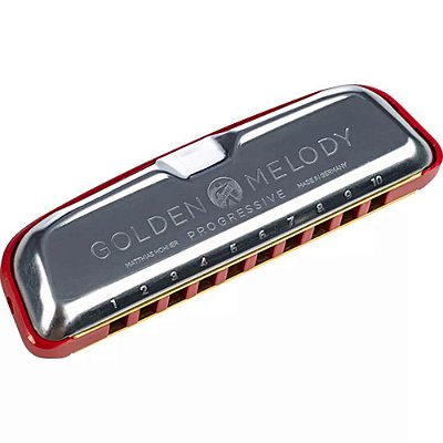 Gaita Diatônica Hohner Golden Melody Progressive G (Sol)