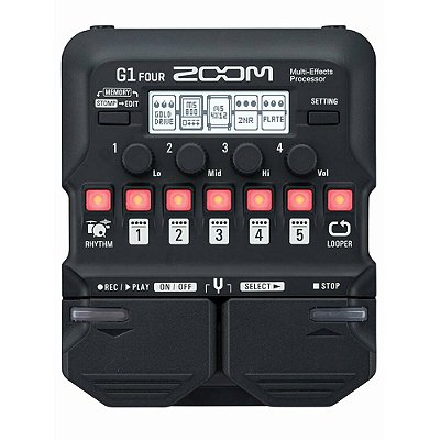 Pedaleira Multi-Efeitos Zoom G1 Four para Guitarra