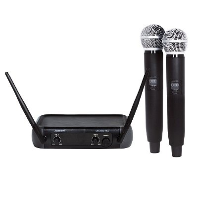 Microfone UHF Multi frequencia PLL com 2 bastoes - LM-258U-PLL - Lexsen