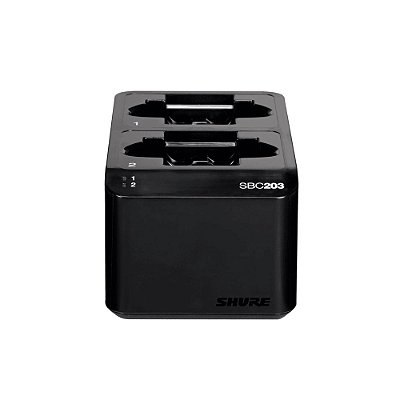 Carregador duplo Shure SBC203-BR para Bateria de Ion Lítio