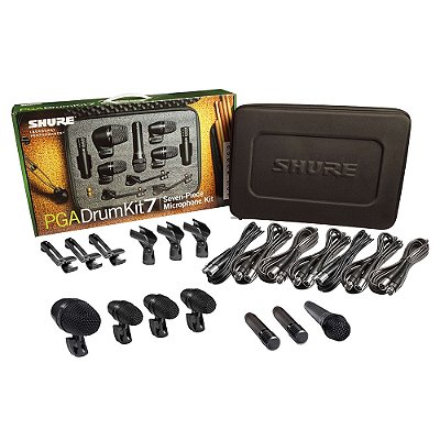 Kit de Microfones Dinâmico Shure PGADRUMKIT7 para Bateria