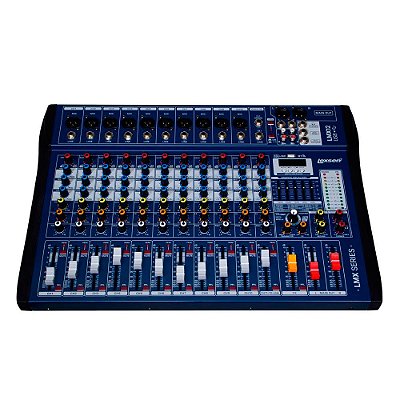 Mesa de Som Analógica Lexsen LMX12USB Bluetooth 12 Canais