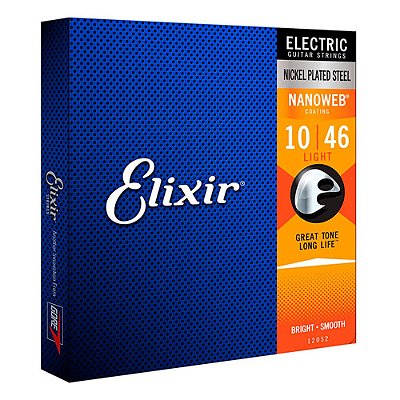 Encordoamento Elixir 12052 0.10/0.46 Leve para Guitarra