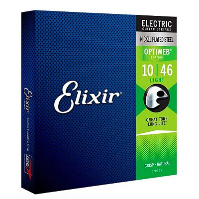 Encordoamento Elixir 19052 Optiweb .010 Leve para Guitarra