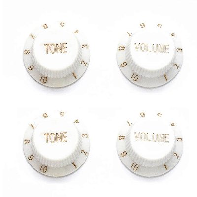 Kit Knobs Andaluz KB Branco Volume e Tone