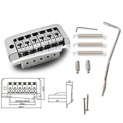 Ponte Tremolo Andaluz BT01 Strat Cromado para Guitarra