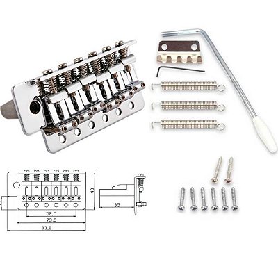 Ponte Tremolo Andaluz BT11 Vintage Strat Cromado Guitarra