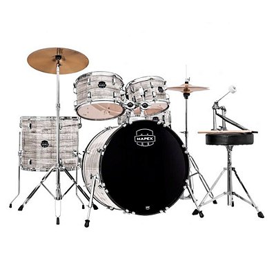 Bateria Acústica Mapex PDG5044T 20" Prodigy Branco Rajado