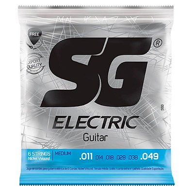 Encordoamento SG Strings .011/.049 Média para Guitarra