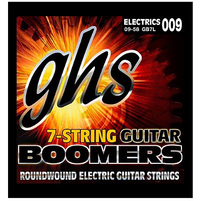 Encordoamento Ghs GB7L Boomers .009/.058 para Guitarra 7C