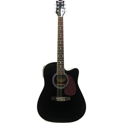 Violão Elétrico Thomaz TEF-495 Preto Folk Aço