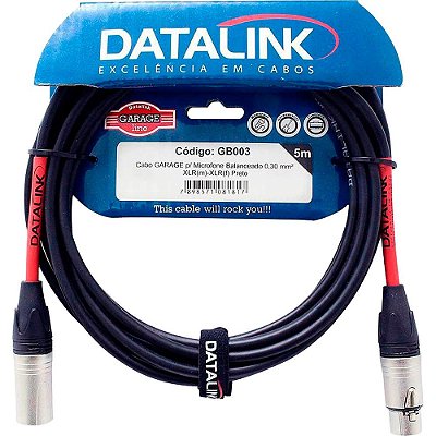 Cabo Datalink Garage XLR/XLR 5m para Microfone