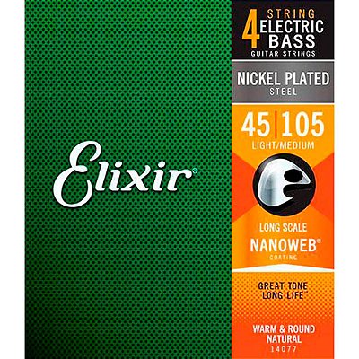 Encordoamento Elixir 14077 Nanoweb 0.45 para Baixo 4C