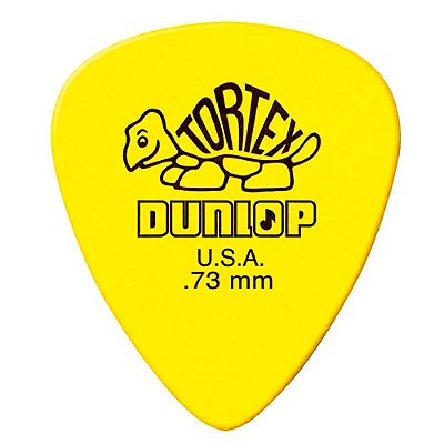 Kit com 72 Palhetas Dunlop Standard 418R 073mm Amarela