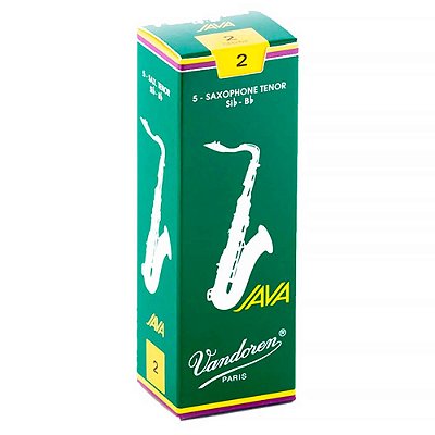 Kit com 5 Palhetas Vandoren Java N° 2 para Sax Tenor