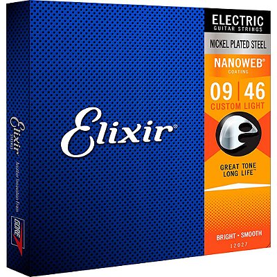 Encordoamento Elixir 12027 .009 Nanoweb para Guitarra