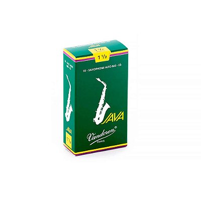 Kit com 10 Palhetas Vandoren Java N° 1,2/2 para Sax Alto