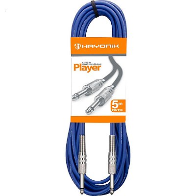 Cabo Hayonik Player P10/P10 Azul 5m para Instrumentos