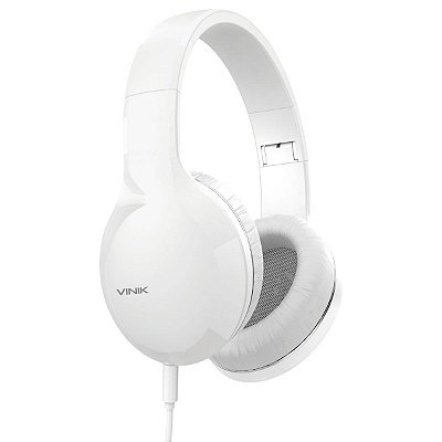 Fone De Ouvido Headset Go Tune Branco Com Microfone Cabo 1.2m Plug P2 Estereo P3 - Hg110tb
