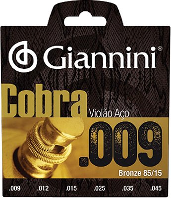 Encordoamento Para Violao Cobra Aco .009 Bronze Geewak