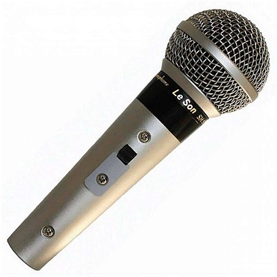 Microfone Leson Profissional Sm58 P4* Champanhe Acompanha Cabo