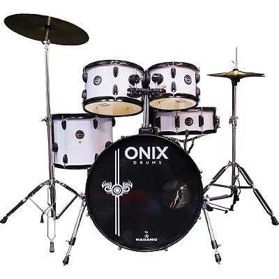 Bateria Acústica Nagano Onix Drums Smart 22" Rock White