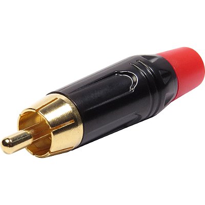 Plug RCA Metal Com Parte Inferior Vermelha PGRC0022 Storm - PCT / 10