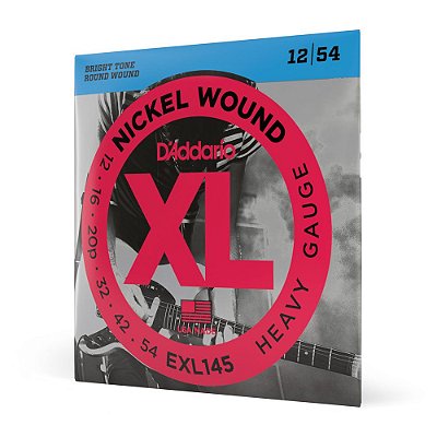 Encordoamento Guitarra 12-54 D Addario XL Nickel EXL145