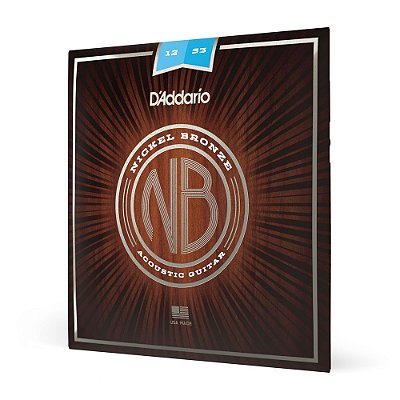 Encordoamento Violão Aço .012 D Addario Nickel Bronze NB1253