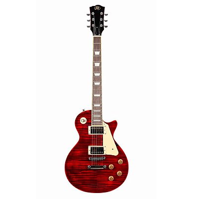 Guitarra SX EF3D Les Paul Transparente Wine Red