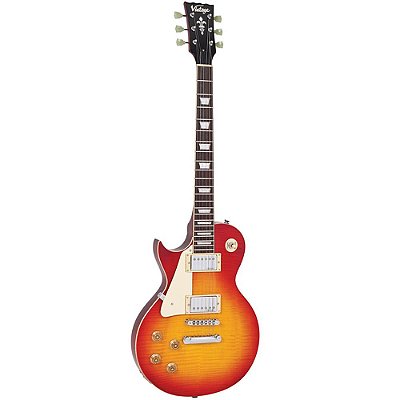 Guitarra Canhota Vintage LV100 Reissued Les Paul Cherry