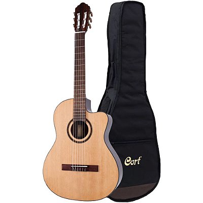 Violão Eletroacústico Cort AC160CF Natural com Bag