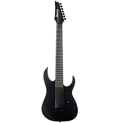 Guitarra 7 Cordas Ibanez RGIXL7-BKF Super Strat Black Flat