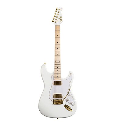 Guitarra Seizi Vintage Ronin HH White Gold com Bag