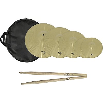 Kit Prato New York 14" 16" 18" 20" NY F1rst C/ Bag e Baqueta