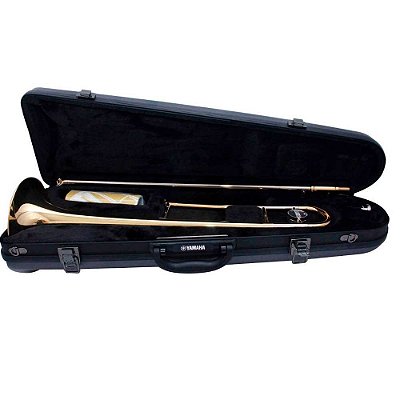 Trombone Tenor Ysl 354 E Laqueado Dourado Com Case Yamaha