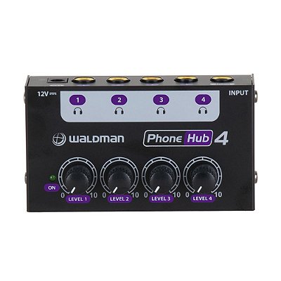Mixer Amplificador para Fone de Ouvido Waldman PH-4 PhoneHub4