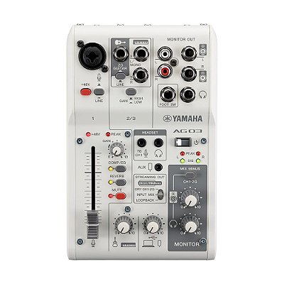 Mesa de Som e Interface Analógica AG03MK2 W Branca Yamaha