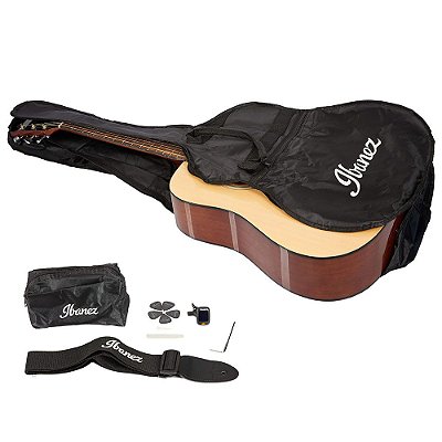 Kit Violão Acústico Ibanez V50NJP Pack Natural com Bag