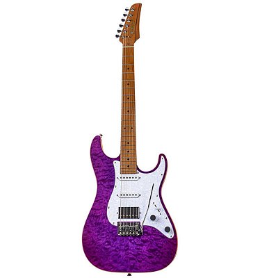 Guitarra Seizi Katana Musashi Plus Quilted Maple Purple