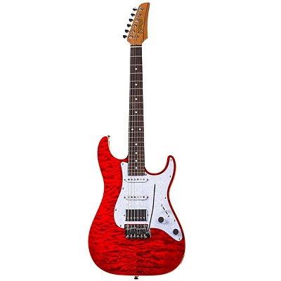 Guitarra Seizi Katana Musashi Plus Quilted Maple Ruby Red