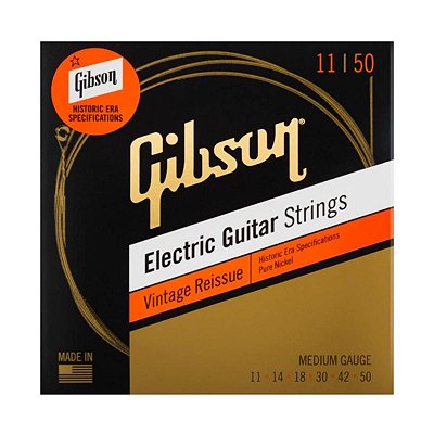 Encordoamento Gibson SEG HVR11 Vintage .011 para Guitarra