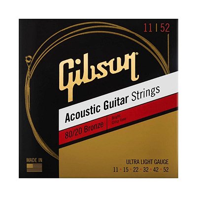 Encordoamento Gibson BRW11 Bronze 80/20 .011 para Violão