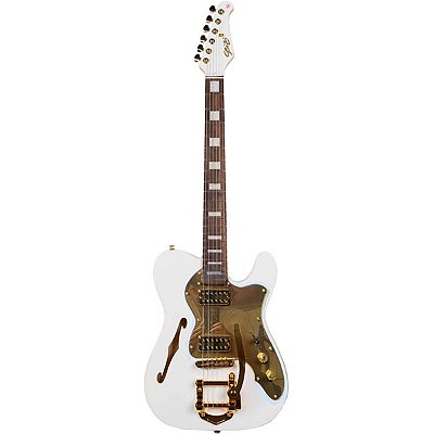 Guitarra Seizi Tele Vintage Origami White Gold