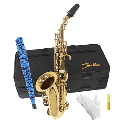Saxofone Soprano Curvo Shelter SFT64331L Laqueado Si Bemol