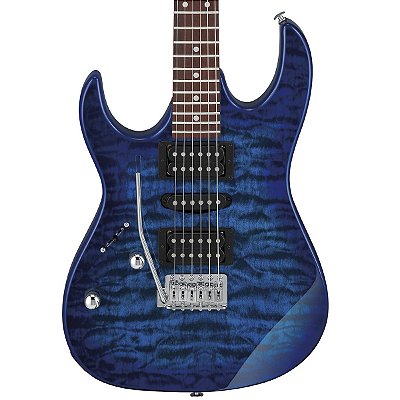Guitarra Elétrica Canhota Ibanez GRX70QALTBB Trans BlueBurst