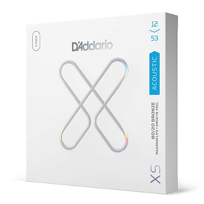 Encordoamento D'addario XS .012 (3 Jogos) para Violão Aço