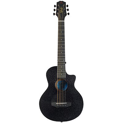Violão Acústico Aço Seizi Fun Panda Black Sparkle